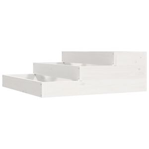 vidaXL Plantekasse hvit 78x78x27 cm heltre furu