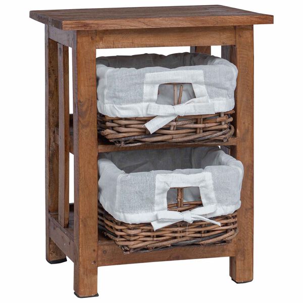 vidaXL Sidetabell Brun Massivt mahognitre