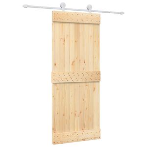 vidaXL Skyved&oslash;r med monteringstilbeh&oslash;r 85x210 cm heltre furu