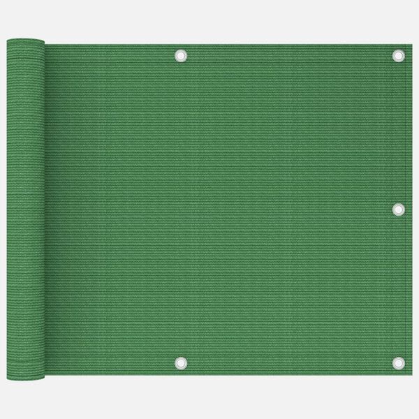 vidaXL Balkongskjerm lysegr&oslash;nn 75x400 cm HDPE