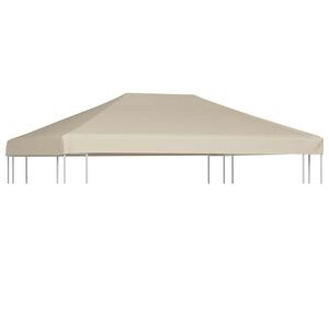 vidaXL Toppduk til paviljong 310 g/m&sup2; 4x3 m beige