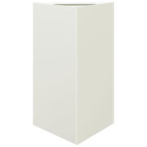 vidaXL Plantekasse hvit trekantet 50x43x75 cm st&aring;l