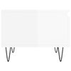 vidaXL Salongbord 2 stk h&oslash;yglans hvit 50x46x35 cm konstruert tre