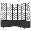 vidaXL Plantekasse med espalier svart 120x120x136 cm PP