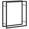 vidaXL Vedstativ matt svart 80x28x86 cm st&aring;l