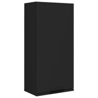 vidaXL Vegghengt baderomsskap svart 32x20x67 cm