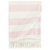 vidaXL Pledd bomull stripem&oslash;nster 160x210 cm gammelrosa