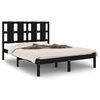 vidaXL Sengeramme svart heltre 120x190 cm Small Double