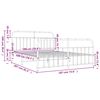 vidaXL Sengeramme i metall uten madrass med fotgavl svart 180x200 cm