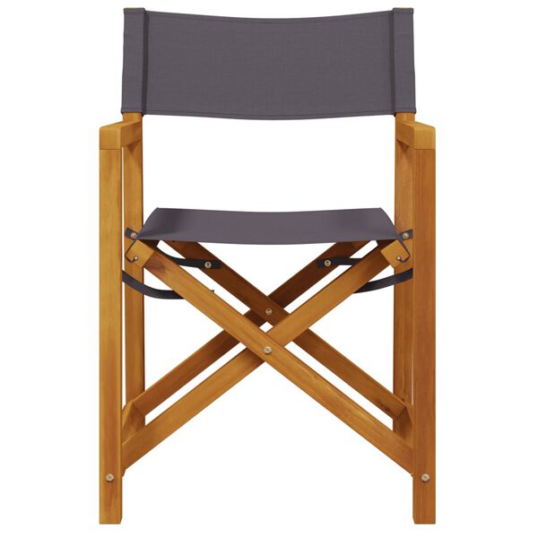 vidaXL Sammenleggbare hagestoler 4 stk mørkegrå stoff