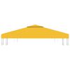 vidaXL Dobbel toppduk til paviljong 310 g/m² 3x3 m gul