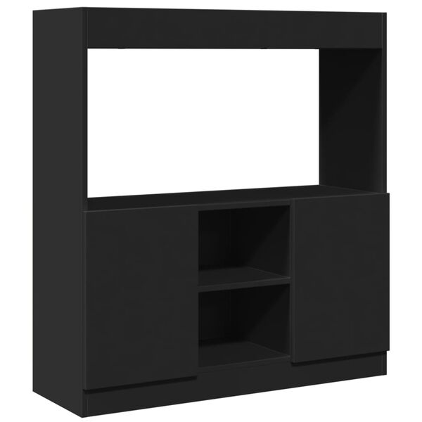 vidaXL Highboard svart 92x33x100 cm konstruert tre