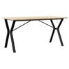 vidaXL Spisebord Y-ramme 160x80x75 cm heltre furu og st&aring;l