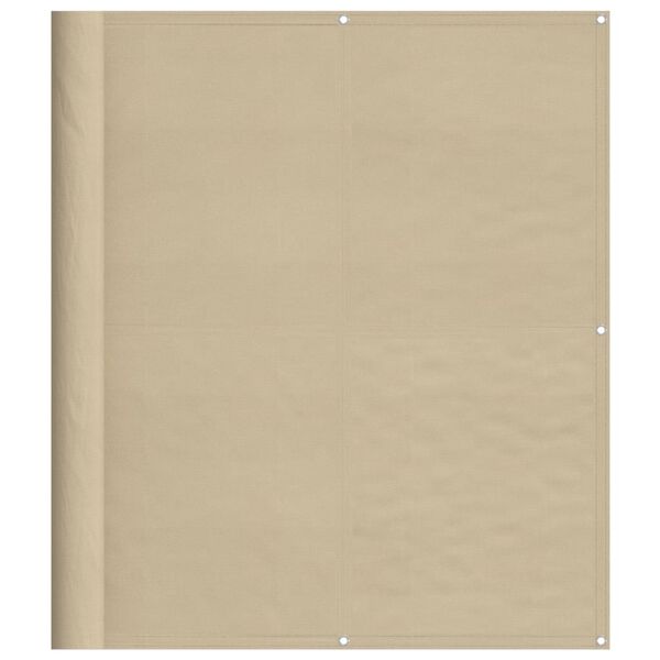 vidaXL Balkongskjerm beige 120x1000 cm 100% polyester oxford