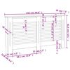 vidaXL Radiatordeksel hvit 152x19x81,5 cm MDF