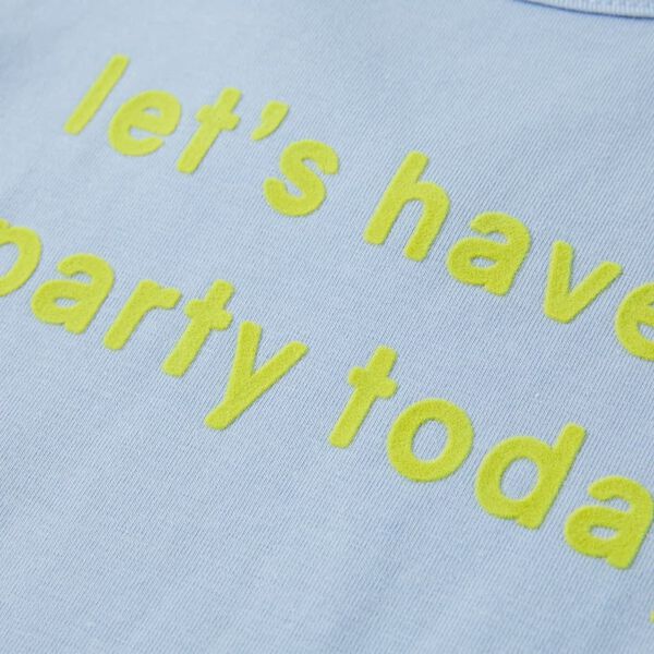 T-skjorte for barn bl&aring; 140