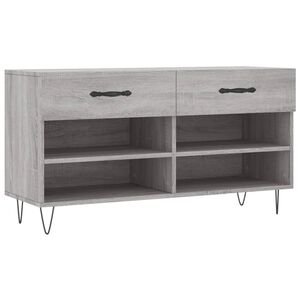 vidaXL Skoskap gr&aring; sonoma 102x35x55 cm konstruert tre