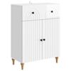 vidaXL Serviesskap H&oslash;gglans hvit 66 x 34,5 x 90 cm Konstruert tre