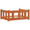 vidaXL Hundeseng med lagring Vokset Brun 65,5 x 50 x 28 cm Massiv furu