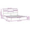 vidaXL Bokhylle Seng Ramm Vokset Brun 180 x 200 cm Massiv furu