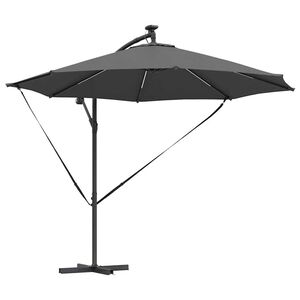 vidaXL Kantilever bananparasol Antrasitt 294 x 294 x 248 cm