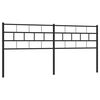 vidaXL Utskiftbar sengegavl i metall svart 180 cm