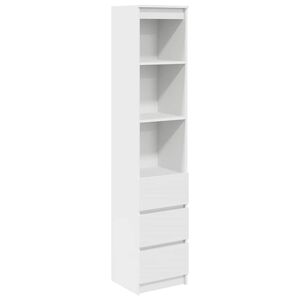 vidaXL H&oslash;ybord hvit 37,5x35x180 cm konstruert tre