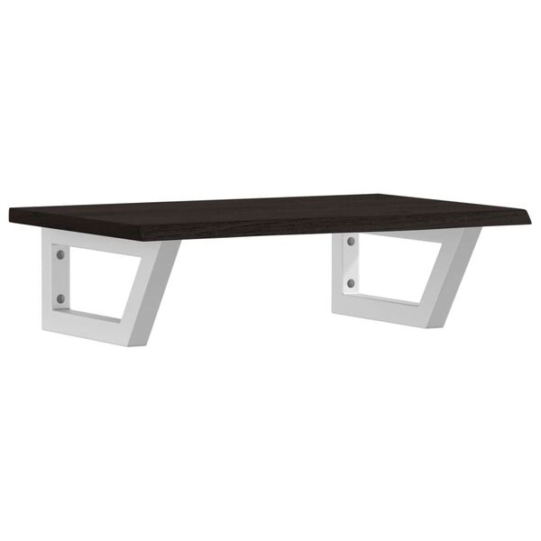 vidaXL Servanthylle veggmontert st&aring;l og heltre eik