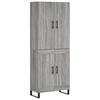 vidaXL Highboard gr&aring; sonoma 69,5x34x180 cm konstruert tre