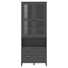 vidaXL Highboard VIKEN antrasitt grå 80x40x200 cm heltre furu