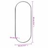 vidaXL Veggspeil 40x90 cm glass oval