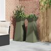 vidaXL Søyleplanter 2 pcs Olivengrønn 40 x 40 x 100 cm