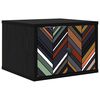 vidaXL Vegghengt nattbord OMMEN Svart eik 36 x 33 x 25 cm