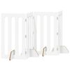 vidaXL Folding Pet Fence 4 stk. Hvit 201 x 38 x 90 cm Konstruert tre