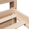 vidaXL Sengeramme med hodegavl 200x200 cm heltre furu