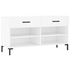 vidaXL Skobenk hvit 102x35x55 cm konstruert tre