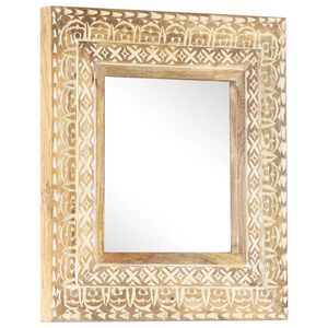 vidaXL H&aring;ndsk&aring;ret speil 50x50x2,6 cm heltre mango