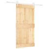 vidaXL Skyved&oslash;r Naturlig og Hvit 100 x 210 cm Massiv Furu Tre