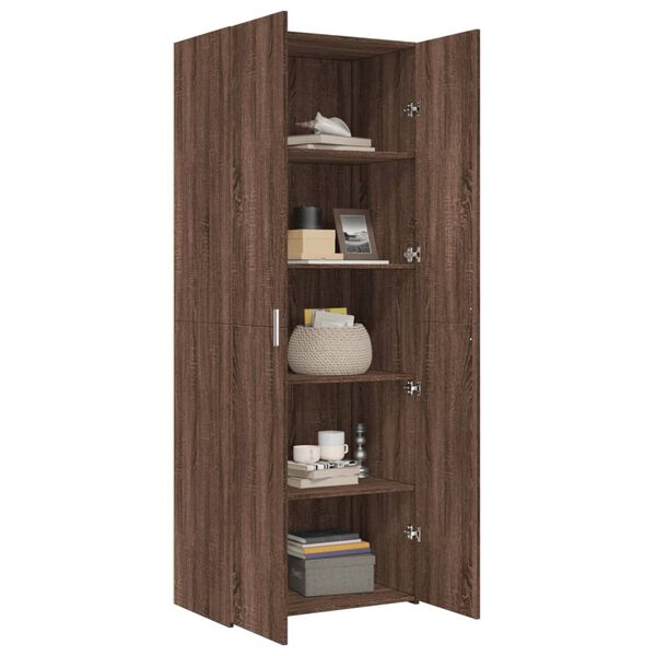 vidaXL Highboard brun eik 70x42,5x185 cm konstruert tre
