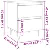 vidaXL Nattbord 2 stk svart 40x35x50 cm konstruert tre