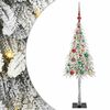 vidaXL Juletre med 150 LED med stativ Hvit 120 cm PE og st&aring;l