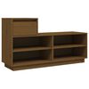 vidaXL Skohylle honningbrun 110x34x61 cm heltre furu