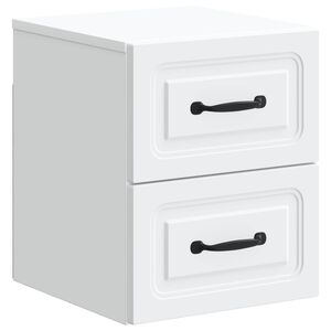 vidaXL Vegghengt Nattbord Hvit 34,5 x 33 x 40 cm Konstruert tre