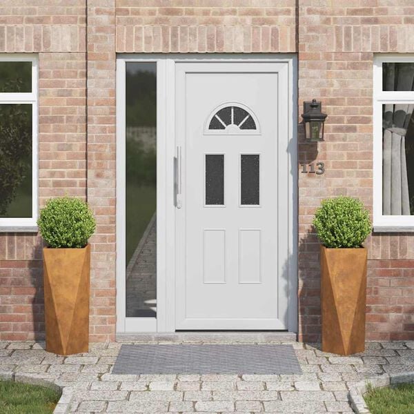 vidaXL Plantekassed 2 pcs Rusten 30 x 30 x 75 cm Cortenst&aring;l