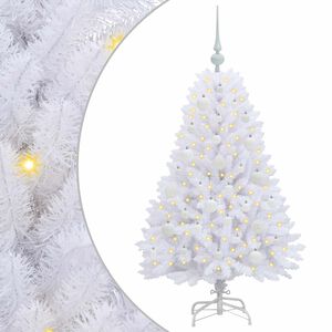 vidaXL Kunstig sammensatt juletre Hvit 120 cm PVC og st&aring;l