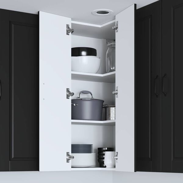 vidaXL Kj&oslash;kkenskap med hylle Svart 57 x 57 x 100 cm Konstruert tre