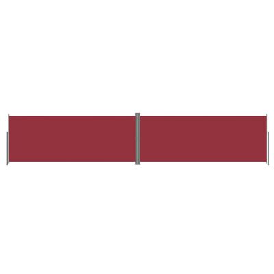 vidaXL Uttrekkbar sidemarkise 200x1000 cm rød