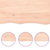 vidaXL Bordplate 180x40x(2-6) cm ubehandlet heltre eik naturlig kant