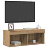 vidaXL TV-benksett med LED artisan eik 80 x 30 x 30 cm Konstruert tre