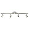 vidaXL Takspot med s&oslash;kelys Nikkel 61 x 10 x 12,5 cm Metall